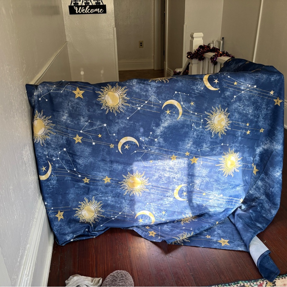 Celestial Blue and Gold Bedding Set